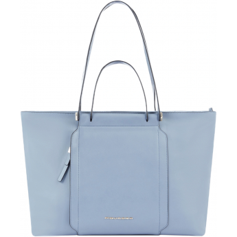 Деловая сумка женская PIQUADRO CIRCLE BD3336W92/AZ3 с отделением для ноутбука 14" голубая натуральная кожа
