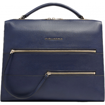 Деловая сумка женская PIQUADRO PATRICIA CA6774W140/BLU с отделением для ноутбука 14" темно-синяя натуральнаякожа
