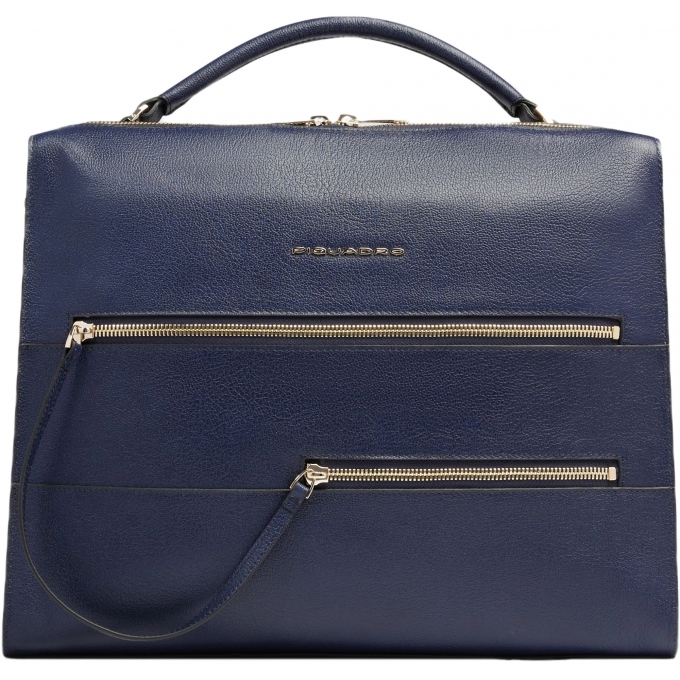 Деловая сумка женская PIQUADRO PATRICIA с отделением для ноутбука 14" темно-синяя натуральнаякожа CA6774W140/BLU