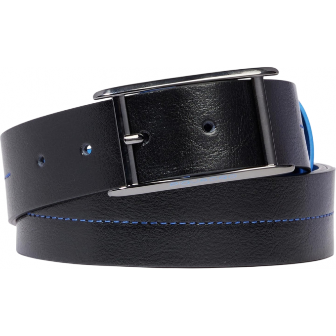Ремень мужской PIQUADRO BLUE SQUARE черный натуральная кожа CU6667B2/N
