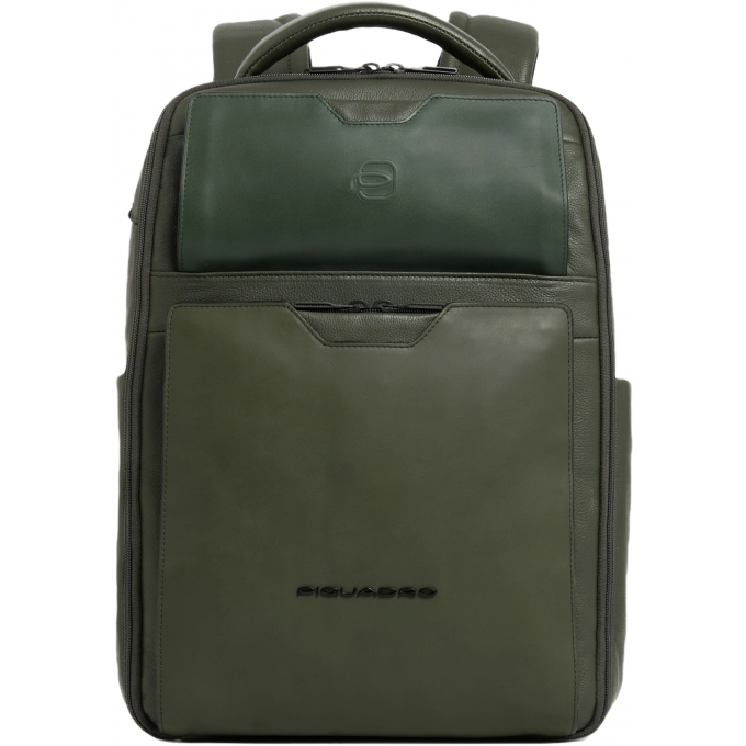 Рюкзак мужской PIQUADRO AEL зеленый тимьяновый кожа/микрофибра CA6923S142/VE